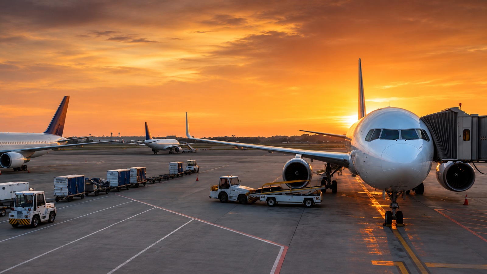 Opérations sur l'aire de trafic d'un aéroport